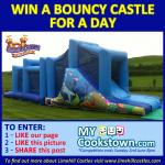 MYCookstown win a bouncy castle competition